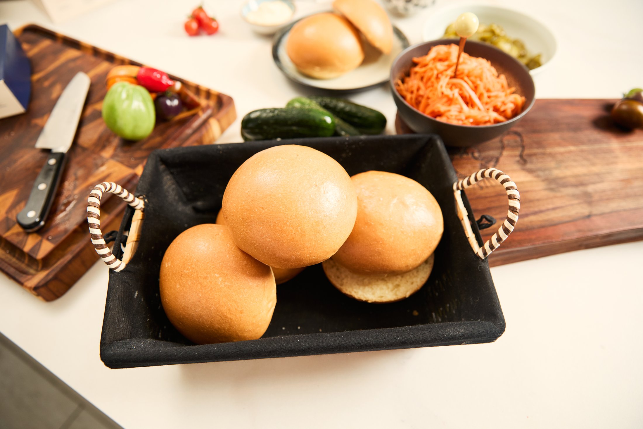 Panes brioche de Masa en canasta